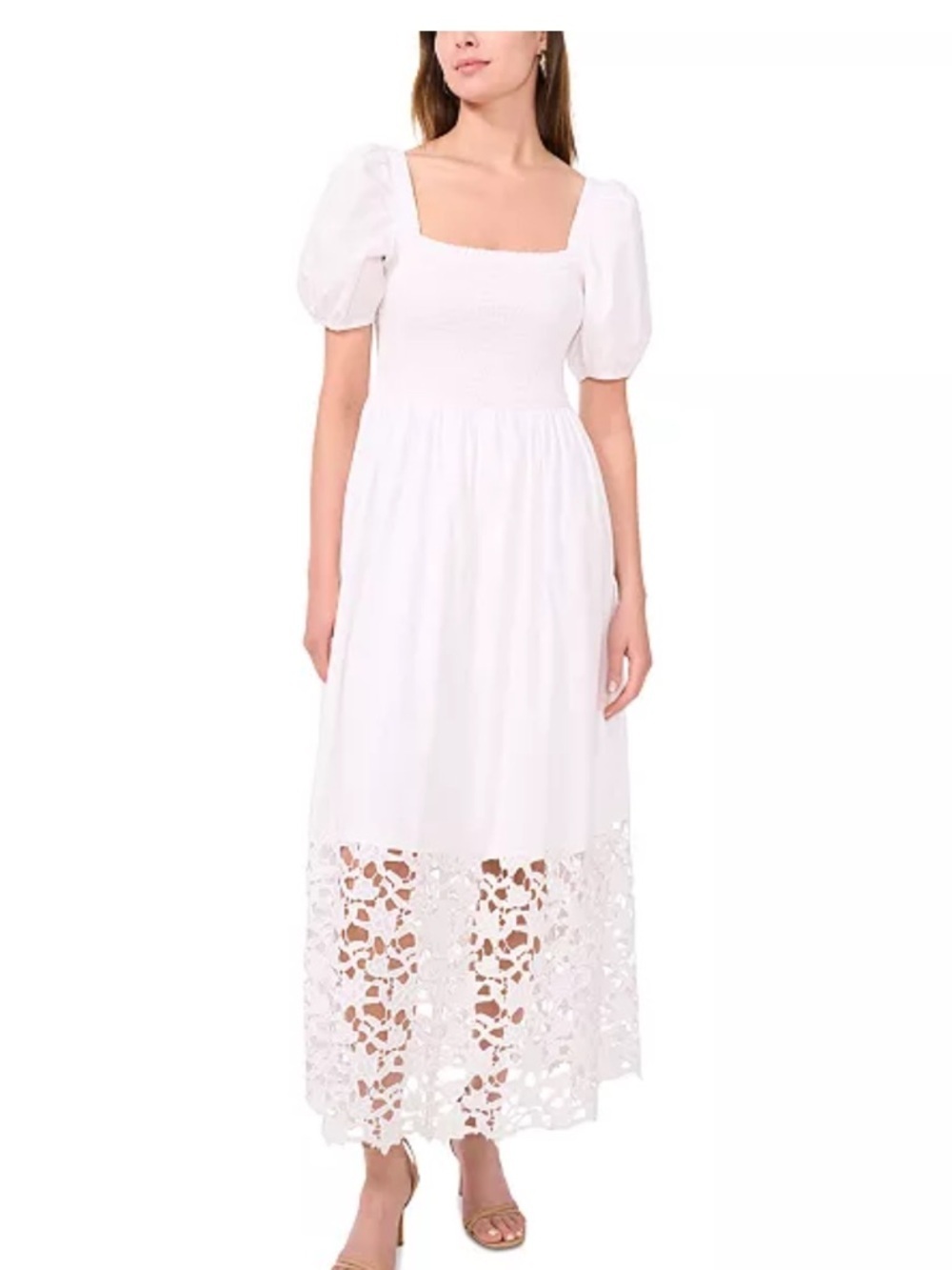 CeCe
Women's Cotton Lace Smocked Midi Dress - Picture 1 of 5
